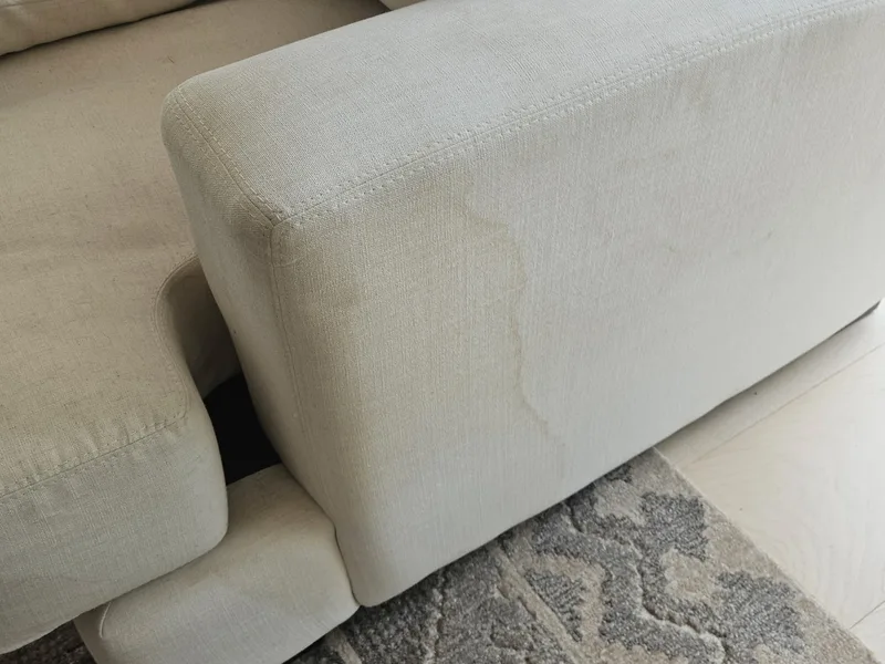 Sofa before Chem-Dry upholstery cleaning